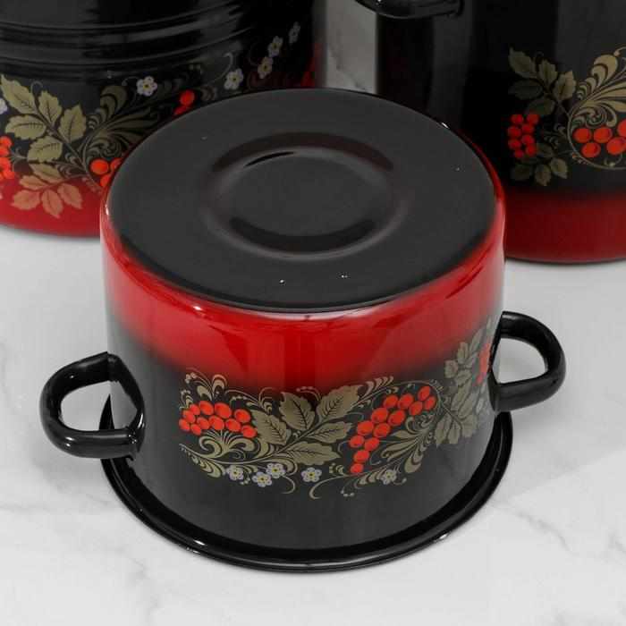 Набор кастрюль «Рябинка», 3 предмета: 3.5 л, 5.5 л, 8 л, индукция Набор кастрюль «Рябинка», 3 предмета: 3.5 л, 5.5 л, 8 л, индукция