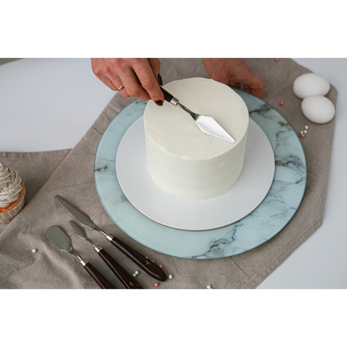 Лопатки - мастихины кондитерские Доляна, 22×2×1,5 см, набор 5 шт, нержавеющая сталь, деревянная ручка, коричневый Лопатки - мастихины кондитерские Доляна, 22×2×1,5 см, набор 5 шт, нержавеющая сталь, деревянная ручка, коричневый