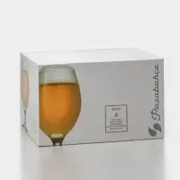 Набор бокалов для пива Paşabah&ccedil;e Bistro, 400 мл, 6 шт., стекло, прозрачный