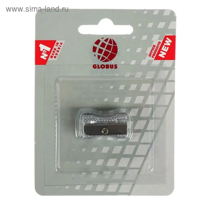 Точилка GLOBUS, 1 отверстие, металлическая