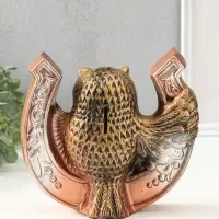 Копилка для денег &laquo;Сова с подковой&raquo;, гипс, 20&times;20&times;7 см