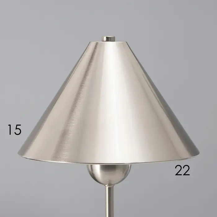 Лампа настольная RISALUX &laquo;Найла&raquo;, Е27, 3 Вт, серебристая, 23&times;23&times;51.5 см