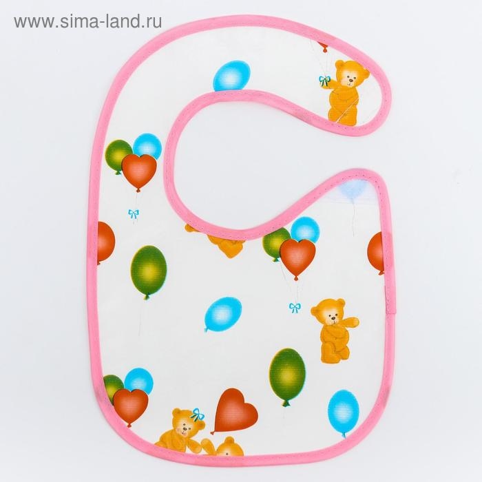 Нагрудник из ткани с ПВХ покрытием, «Мишки», цвет МИКС