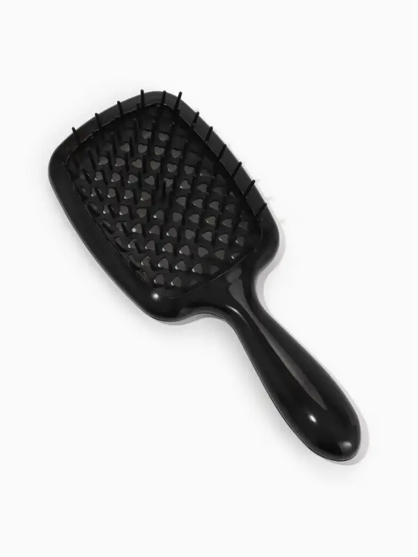 Расчёска массажная прям-к 7,5*17&plusmn;1см черн пак QF