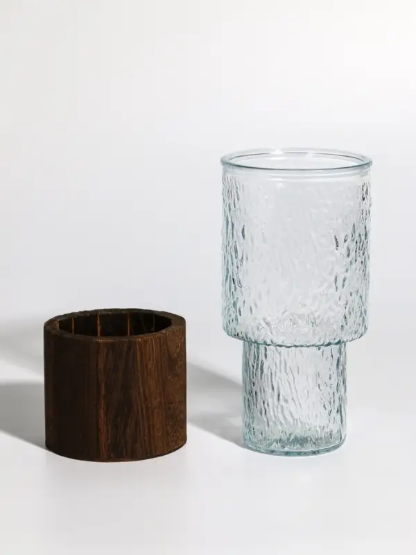 Ваза стекло настольная  Ваза стекло настольная "Лесли" размытость, 20х10 см, прозрачный