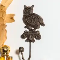 Крючок настенный &laquo;Сова на ветке&raquo;, ключница декоративная, чугун, 8&times;18&times;6 см