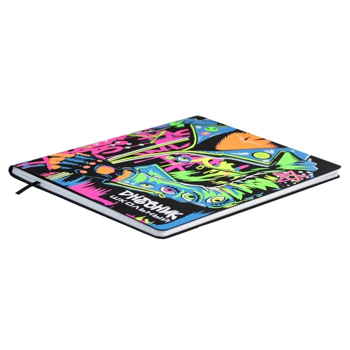 Дневник школьный для 1-11 класса,  Дневник школьный для 1-11 класса, "Косуха", мягкая обложка из искусственной кожи, неоновая печать, 48 листов, блок офсет 80г/м2, универсальная шпаргалка