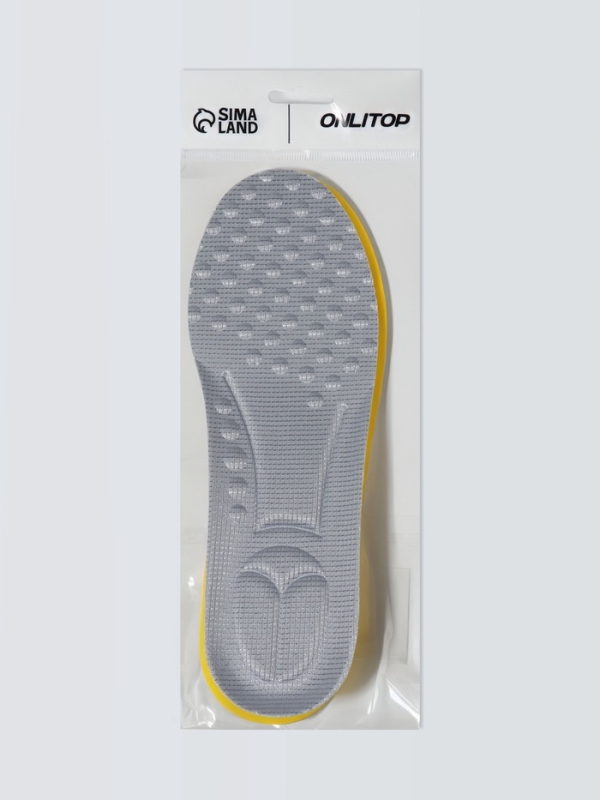 Стельки (полиэстер, морск губ) универс 26-36 р-р 23,4см (пара) серый пак ОТ