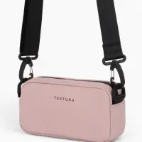 Сумка женская кросс-боди TEXTURA на молнии, 19&times;6&times;10.5 см, розовая