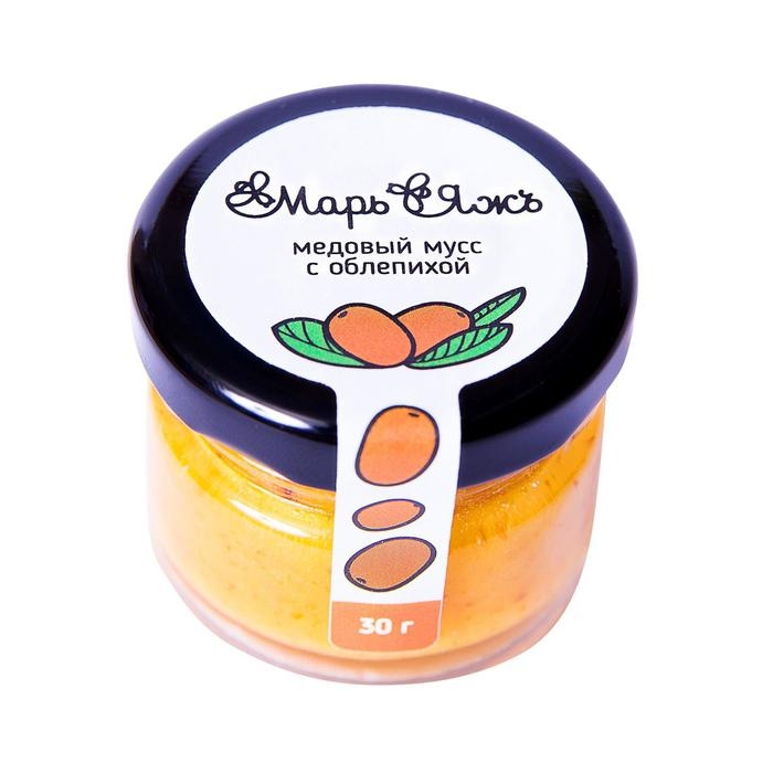 Медовый мусс «Марь&Яжъ», с облепихой, 30 г Медовый мусс «Марь&Яжъ», с облепихой, 30 г