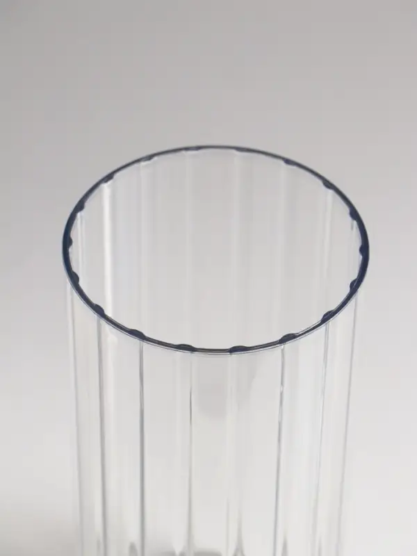 Ваза для цветов &laquo;Венера&raquo;, 19.5&times;9.5 см, полосы, пластик, прозрачная