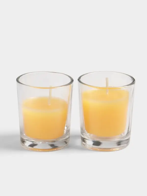Свечи в стакане DAZZLE CANDLE 70 г, набор 2 шт., лимон