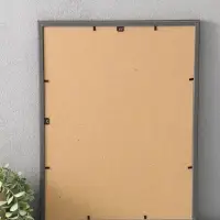 Фоторамка для фото 30х40 см "Oframe", пластик, чёрный с серебром, (пластиковый экран)