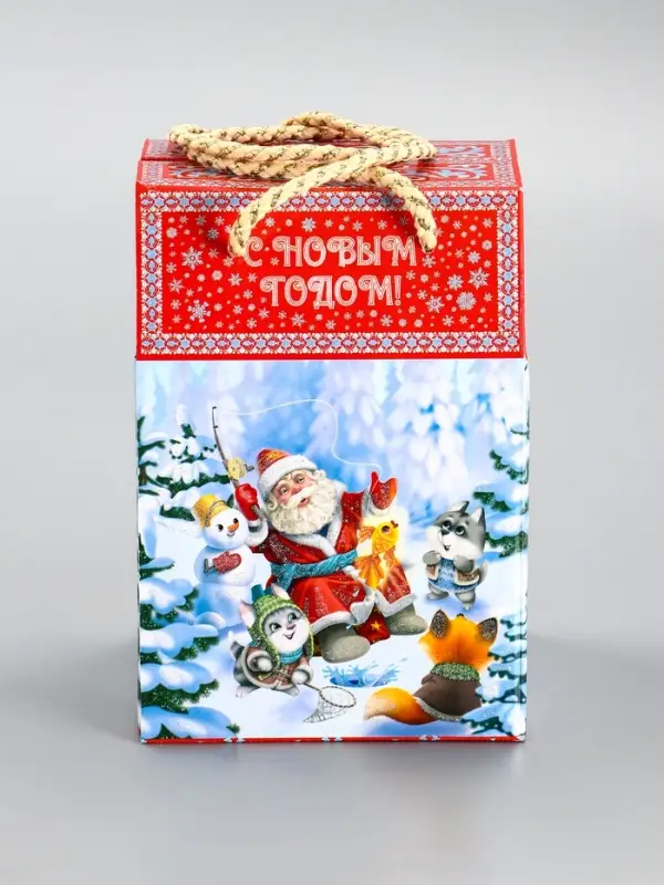 Подарочная новогодняя коробка &laquo;Золотая рыбка&raquo;, для сладких подарков, 18&times;18&times;14 см