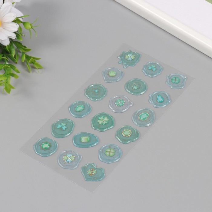 Наклейки для творчества пластик Наклейки для творчества пластик "Удачные богатства" 9,3х20,4 см