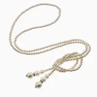 Бусы &laquo;Жемчуг&raquo;, узел, шар №2.6.8.10, цвет молочный, 60 см