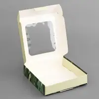 Коробка подарочная сборная с окном, упаковка, «Камуфляж», 13×13×3 см