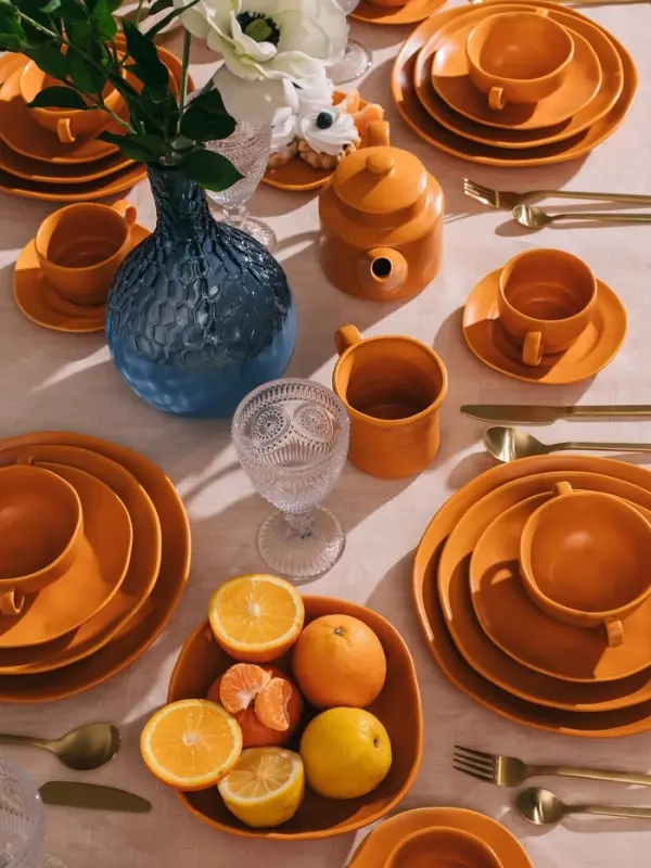 Тарелка Magistro Potter, d=17.7 см, фарфор, оранжевая