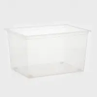 Ящик для хранения, 50 л, 53&times;38&times;30 см, с крышкой, прозрачный