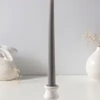 Свеча античная 25 см, 58 г, 7 ч, серый