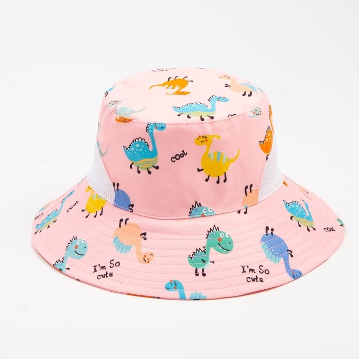 Панама детская MINAKU Панама детская MINAKU "Дино", цв, розовый, р-р 54