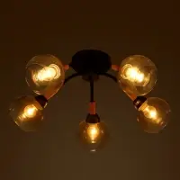 Люстра потолочная BayerLux &laquo;Гундер&raquo;, 5хЕ27, 40 Вт, черный, 57&times;57&times;25 см