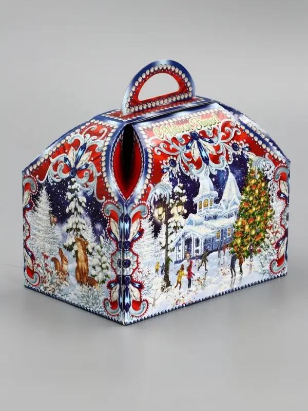 Подарочная новогодняя коробка «ЗИМНЯЯ ТРОЙКА в синем» Ларец малый, 18.5×12.5×19 см Подарочная новогодняя коробка «ЗИМНЯЯ ТРОЙКА в синем» Ларец малый, 18.5×12.5×19 см