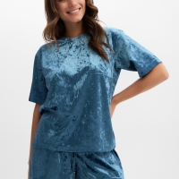 Комплект женский (футболка и шорты) KAFTAN Velvet р. 48-50, синий