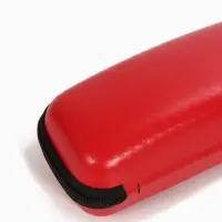 Футляр для очков на молнии, длина 16 см, цвет красный