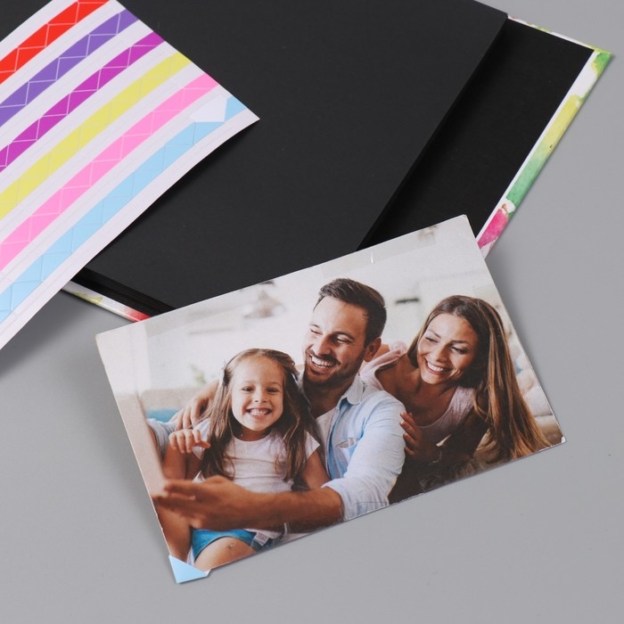 Фотоальбом 25 листов (наклейки+кольца)  Фотоальбом 25 листов (наклейки+кольца) "Фрукты. Привет, лето!" 19х27х3 см