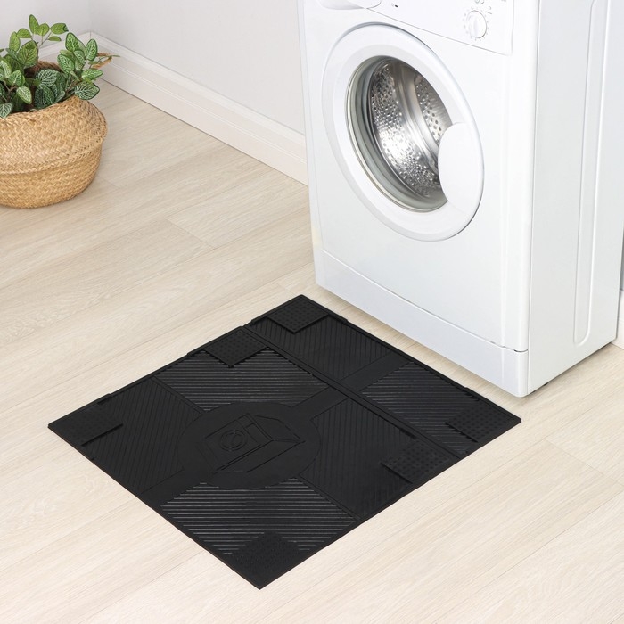 Коврик антивибрационный 65×62×0,7 см, цвет чёрный Коврик антивибрационный 65×62×0,7 см, цвет чёрный