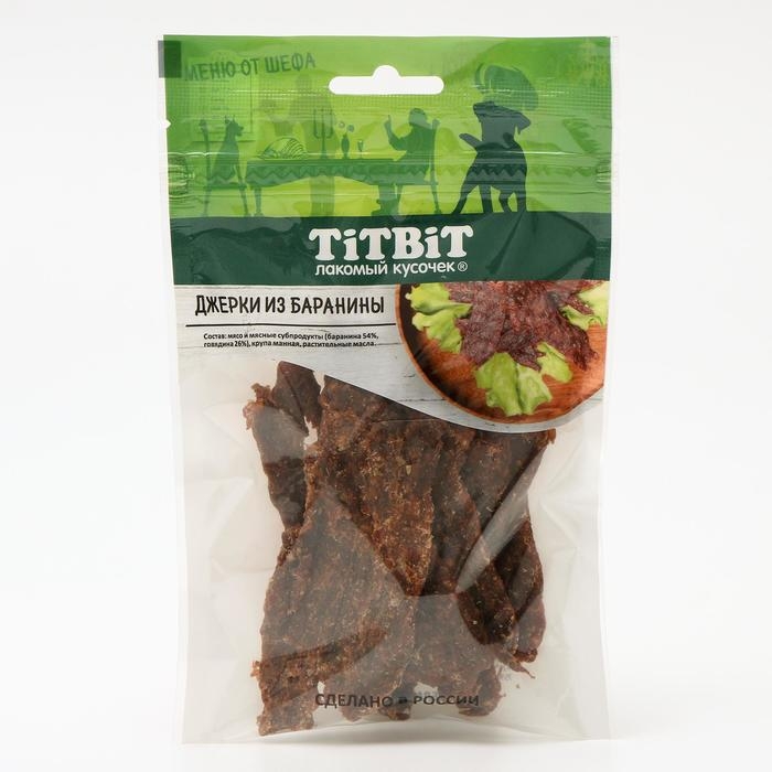 Джерки из баранины TitBit  Джерки из баранины TitBit "Меню от шефа" для собак, 70 г
