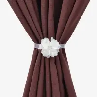 Подхват для штор &laquo;Нежный цветок&raquo;, d=6 см, белый