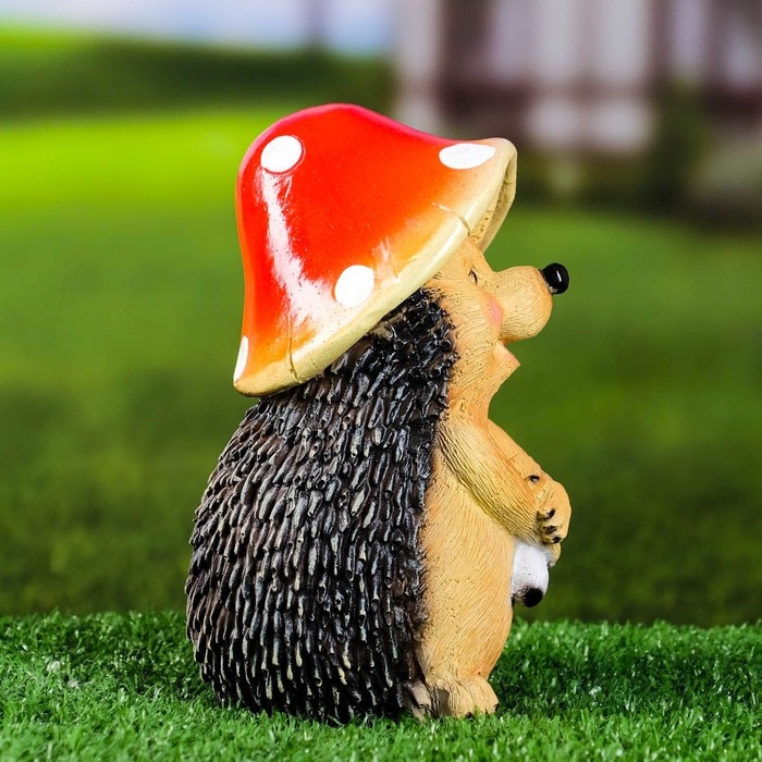 Садовая фигура Садовая фигура "Еж в шляпе мухомора" 9x10x15,5см