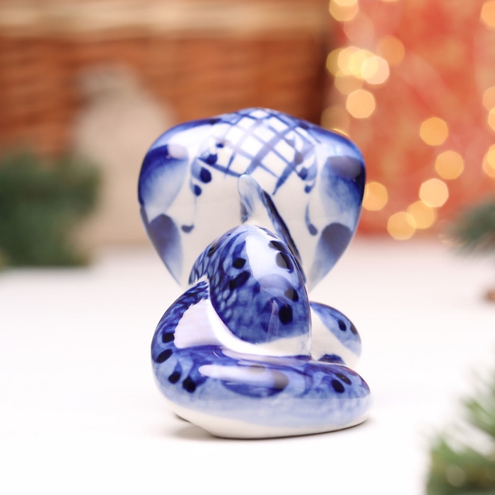 Сувенир Сувенир "Змея", №19, гжель, 12 см