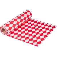 Скатерть одноразовая Luscan, 120х200см 6шт/рулон, красный ромб