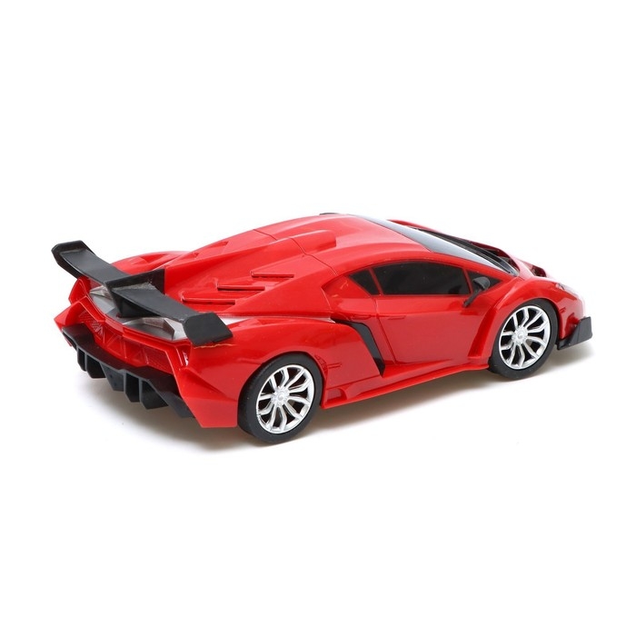 Машина на радиоуправлении, работает от батареек, цвет красный Машина на радиоуправлении, работает от батареек, цвет красный