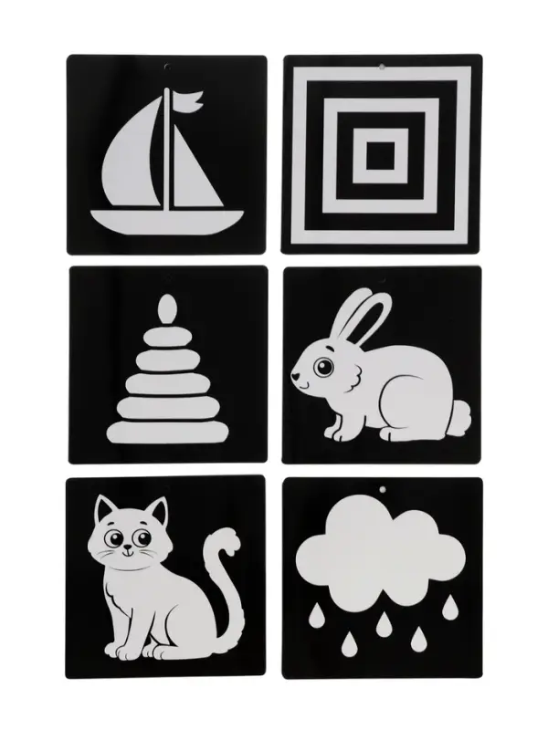 Набор картонных книжек-гармошек Набор картонных книжек-гармошек "Смотри, малыш!", 6 шт.