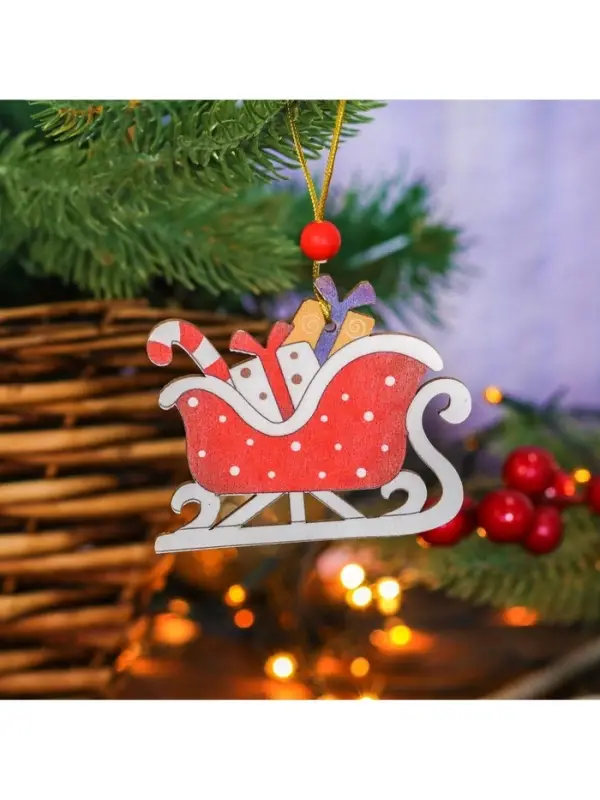 Елочная игрушка Лесная мастерская &laquo;Сани с подарками&raquo;