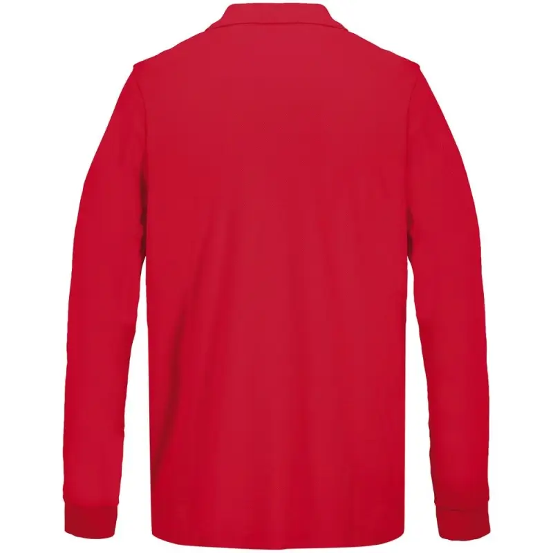 Рубашка поло унисекс с длинным рукавом Pacific LSL, красная, размер XS