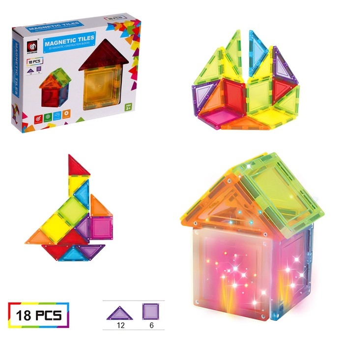 Конструктор магнитный «Магический магнит», 18 деталей Конструктор магнитный «Магический магнит», 18 деталей