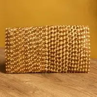 Сумка клатч плетёная из пальмового листа, 28×16×2 см, золотистая Сумка клатч плетёная из пальмового листа, 28×16×2 см, золотистая