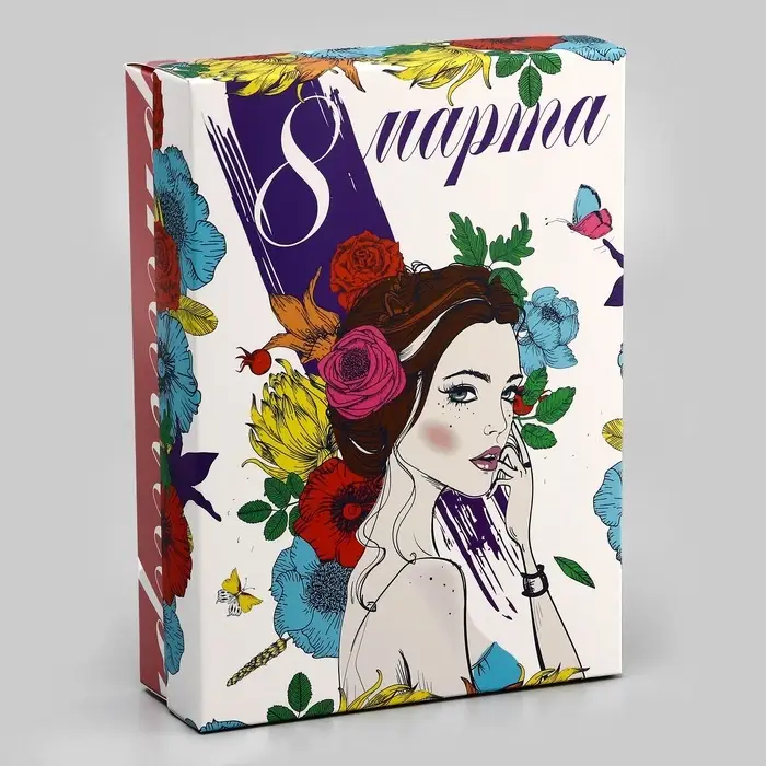 Подарочная складная коробка, упаковка, «Девушка в весенних цветах» 21×15×5.7 см Подарочная складная коробка, упаковка, «Девушка в весенних цветах» 21×15×5.7 см