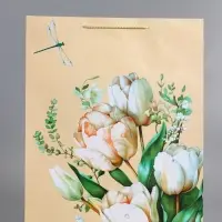 Пакет подарочный "Стрекоза", ламинированный, 33 х 42,5 х 10 см