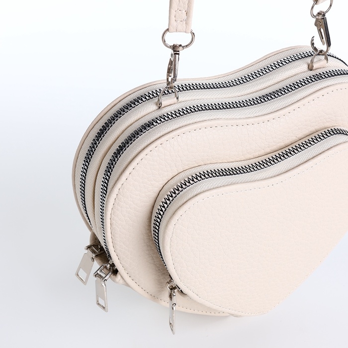 Сумка женская кросс-боди на молнии, цвет белый Сумка женская кросс-боди на молнии, цвет белый