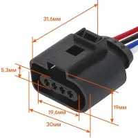 Разъём 4 pin с проводами для датчика абсолютного давления ГАЗ, VAG Polo Sedan