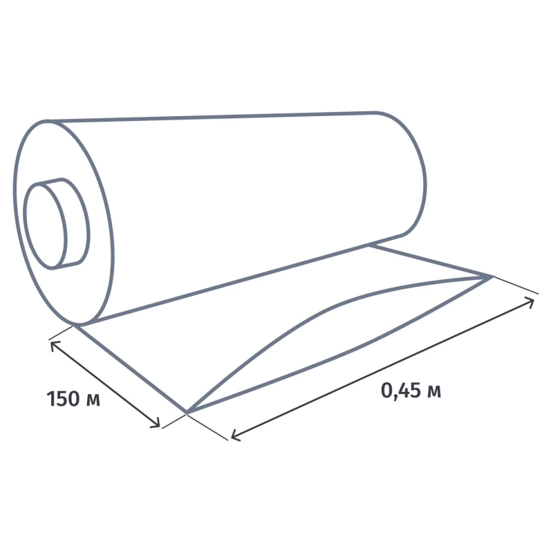 Пленка укрывная Рукав ПВД 80 мкм 450мм прозр,1сорт,толщ рукава160мкм 10 кг