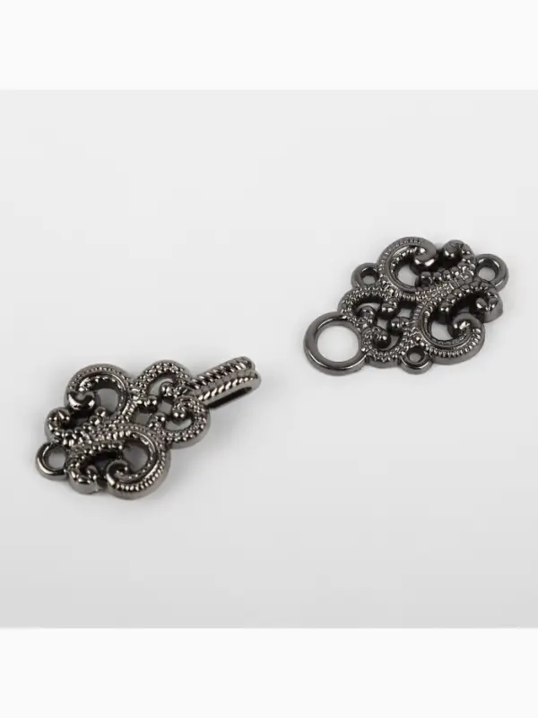 Декоративная застёжка, 4.5&times;1.5 см, цвет чёрный