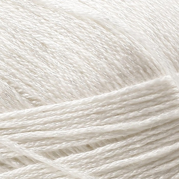 Пряжа Пряжа "Жемчужная" 50% хлопок, 50% вискоза 425м/100гр (01-Белый)