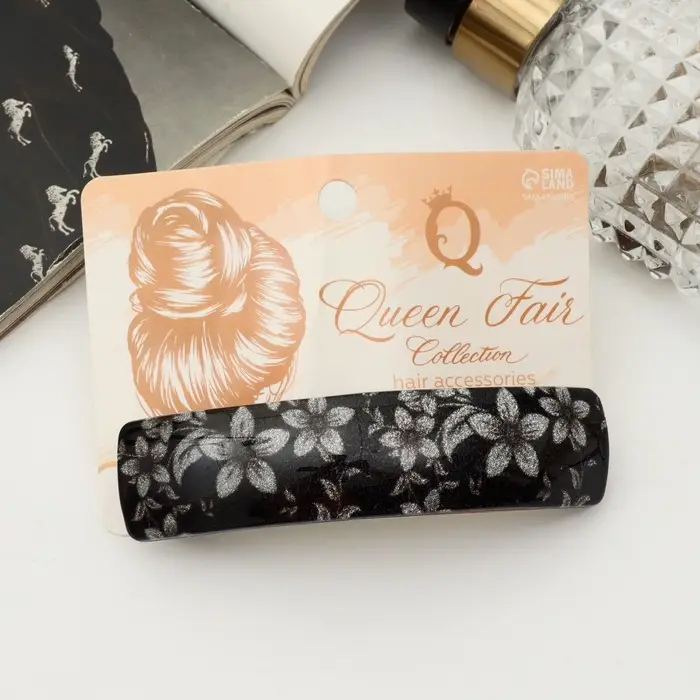 Заколка - автомат для волос &laquo;Блеск ночи&raquo;, 9 см